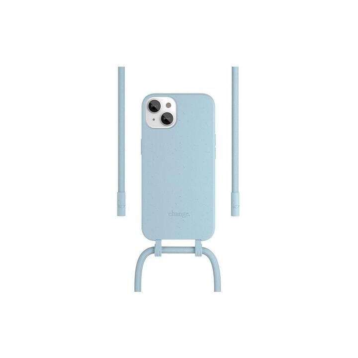 WOODCESSORIES Backcover mit Kordel Change (iPhone 13 mini, Blau)