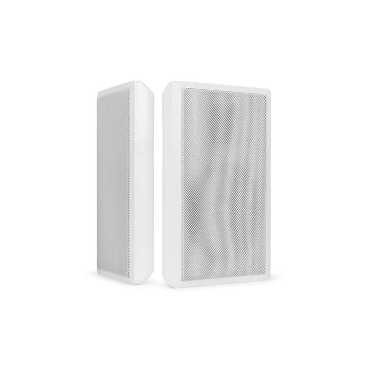 Pronomic FLS-540 WH Paire D'enceintes Murales Flatpanel (Enceintes HiFi Plates, Enceinte 2 Voies, Woofer 5,25"/133mm, Tweeter 1,2"/30mm, 25/50 Watts (RMS/Peak), Connexion à Bornier) Blanches