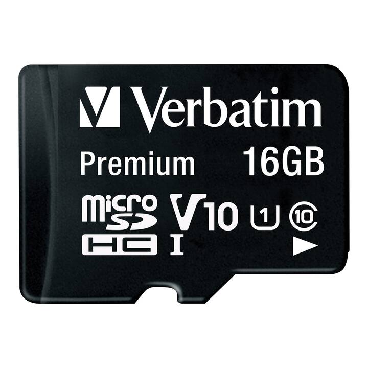 VERBATIM MicroSDHC 44082 (Class 10, 16 Go, 10 Mo/s)