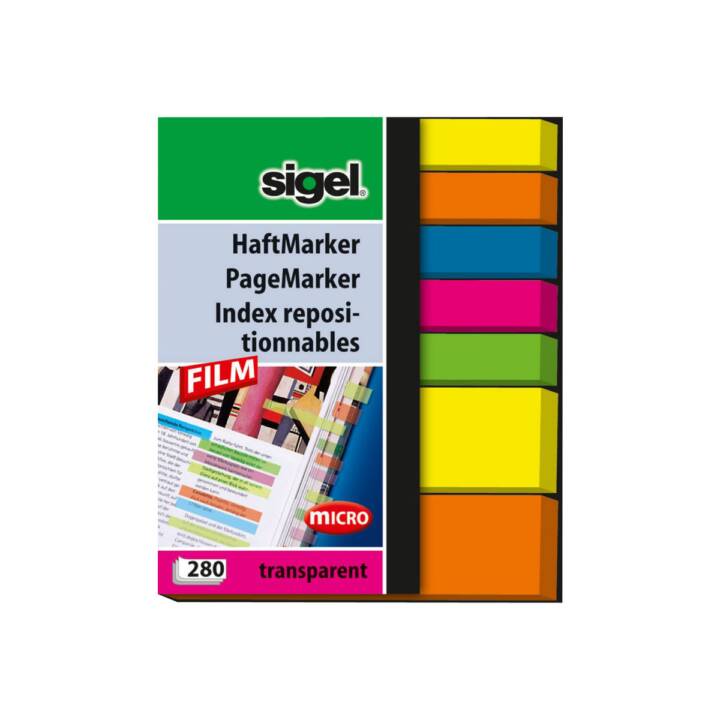 SIGEL Blocchetti memo (7 x 40 foglio, Multicolore)