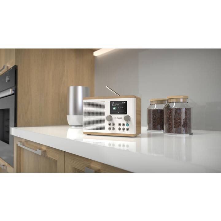 PURE Classic H4 Light Radio digitale (Marrone, Bianco)