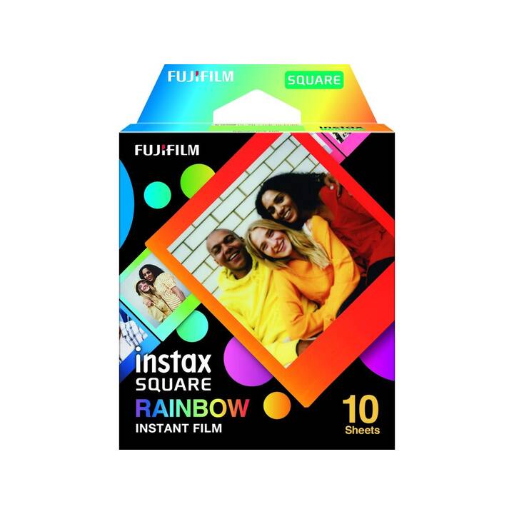FUJIFILM Rainbow Sofortbildfilm (Instax Square, Mehrfarbig)