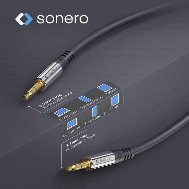 SONERO Câble de raccordement (Jack 3.5 mm, 1.5 m)