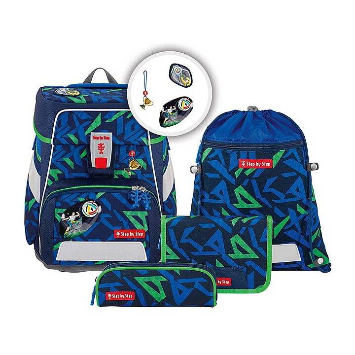 STEP BY STEP Set di borse Space Soccer Ben (20 l, Verde, Blu)