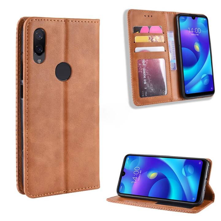 EG MORNRISE étui portefeuille pour Samsung Galaxy A51 6.5" 2019 - Marron Clair