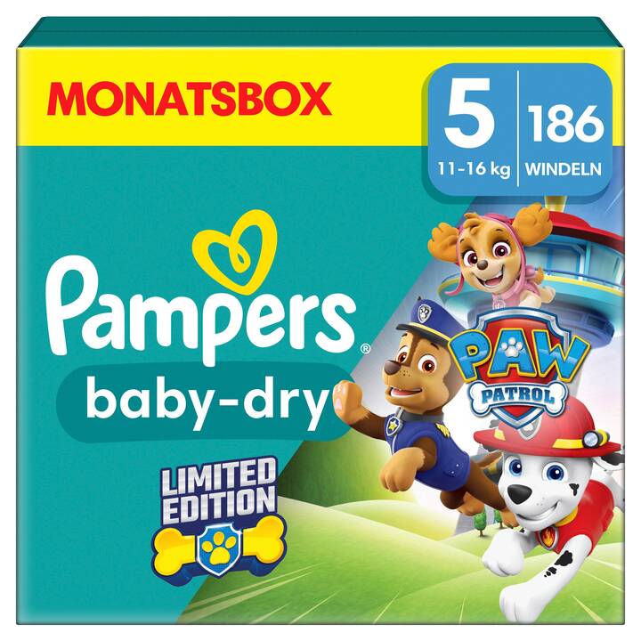 PAMPERS Baby-Dry Paw Patrol Limited Edition 5 (186 pièce)