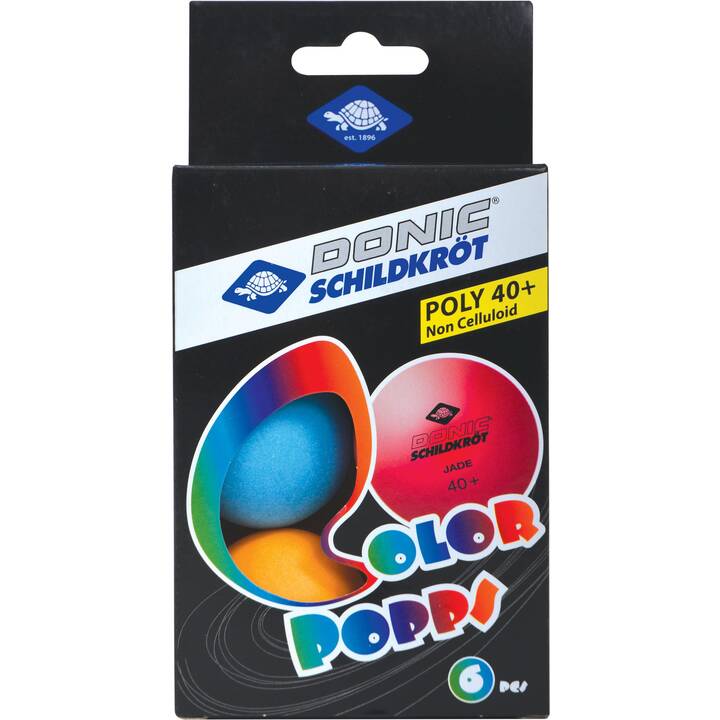 DONIC SCHILDKRÖT Balles de ping-pong Color (6 x)