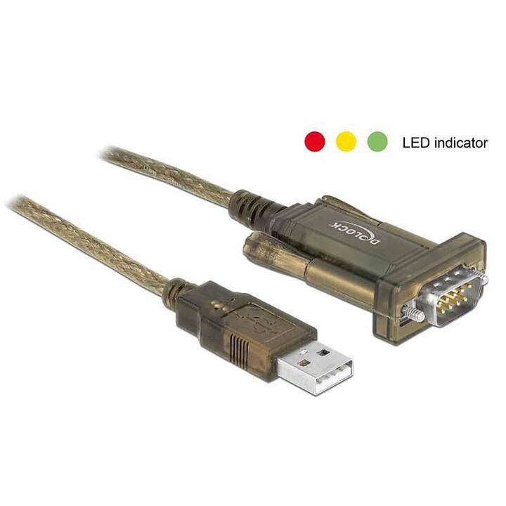 DELOCK Serial Adattatore (USB di tipo A, RS-232, 2 m)