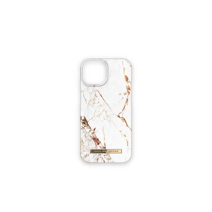 IDEAL OF SWEDEN Backcover (iPhone 15, Lavorato, Oro, Bianco)
