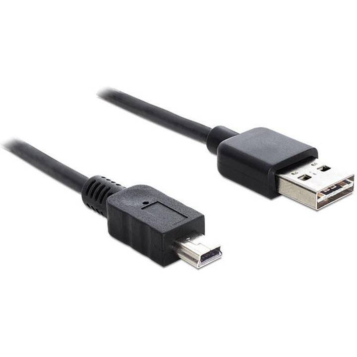 DELOCK USB-Kabel (Mini USB 2.0 Typ-B, USB 2.0 Typ-A, 1 m)
