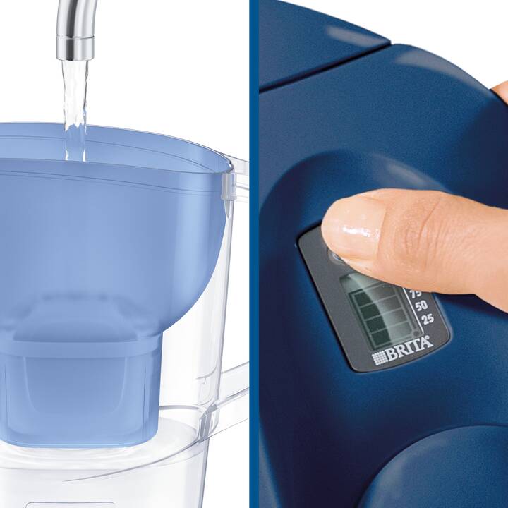 BRITA Tischwasserfilter Aluna Cool (1.4 l, Transparent, Blau)