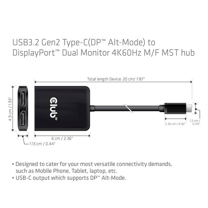 CLUB 3D Adaptateur vidéo (USB Type-C)