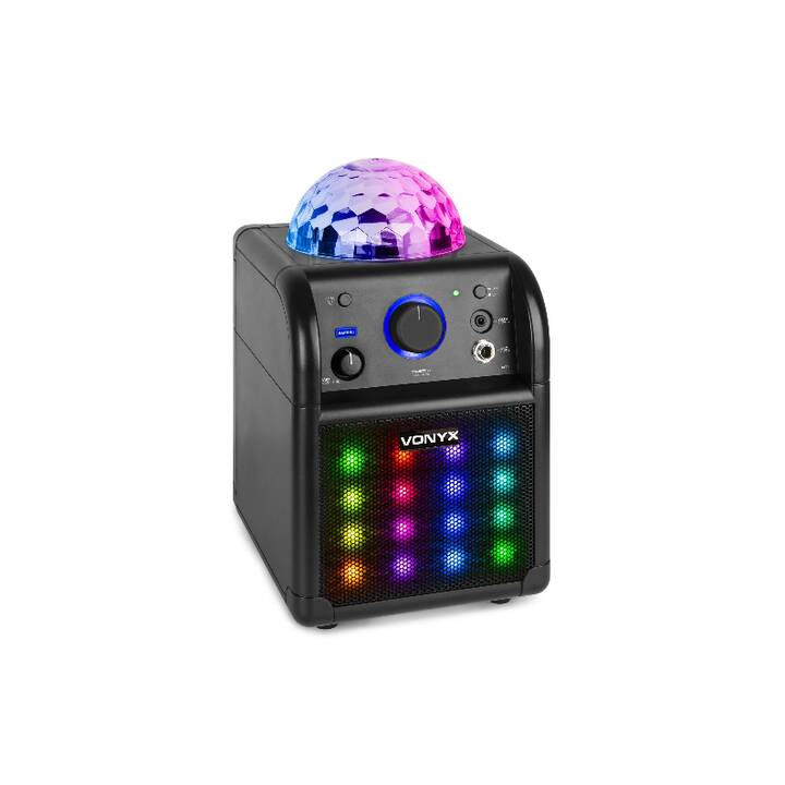 VONYX Karaoke SBS50B-PLUS (50 W, Enceinte PA, Noir, Multicolore)
