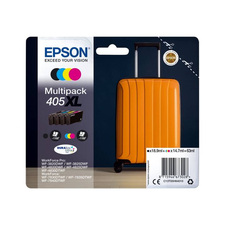 EPSON 405XL (Jaune, Noir, Magenta, Cyan, Multipack)