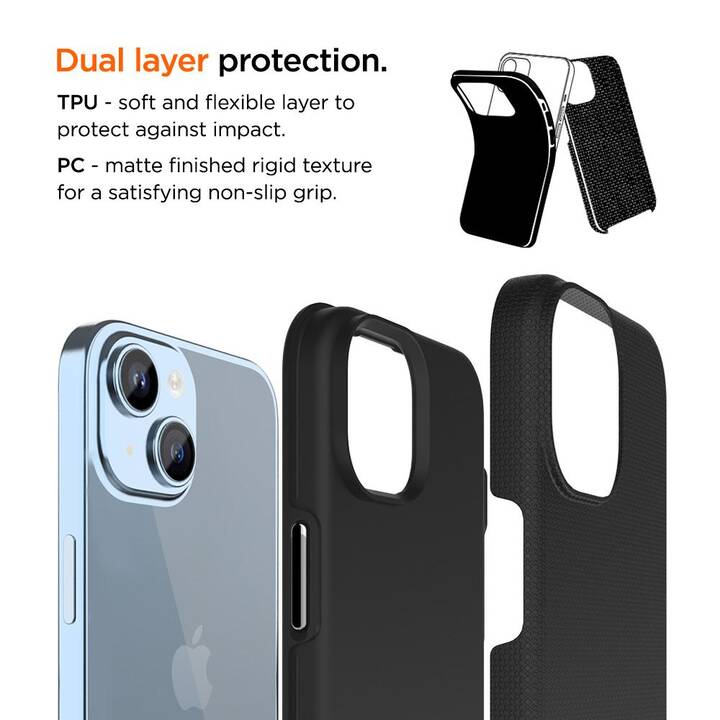 EIGER Backcover North Rugged (iPhone 15, Schwarz)
