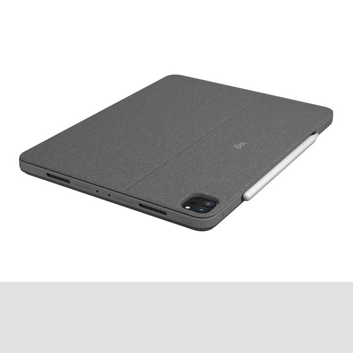 LOGITECH Cover Combo Touch Type Cover / Tablet Tastatur (11", iPad Pro Gen. 5 2021, iPad Pro Gen. 4 2020, iPad Pro Gen. 3 2018, iPad Pro 11 Gen. 4 2022, Grau)