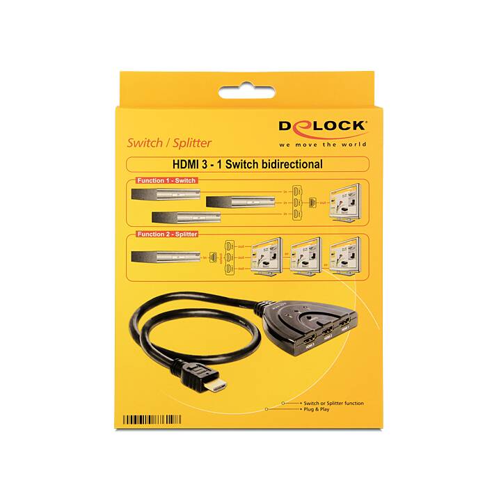 DELOCK Switch 60cm 4K/30Hz Splitter (3 x HDMI Typ A)