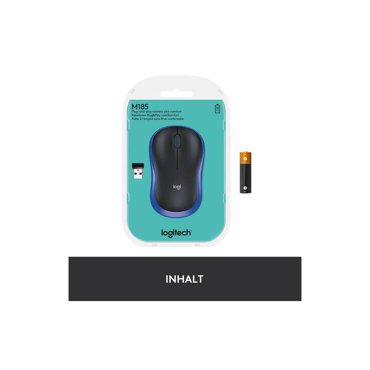 Mouse Logitech M185 Wireless – Senza Fili, Ricevitore USB, Nuovo E Pronto All'uso!