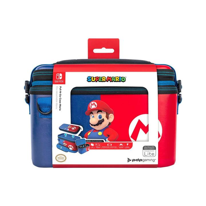 PDP Borsa di transporto Console di gioco PULL-N-GO CASE Mario Edition (Switch)