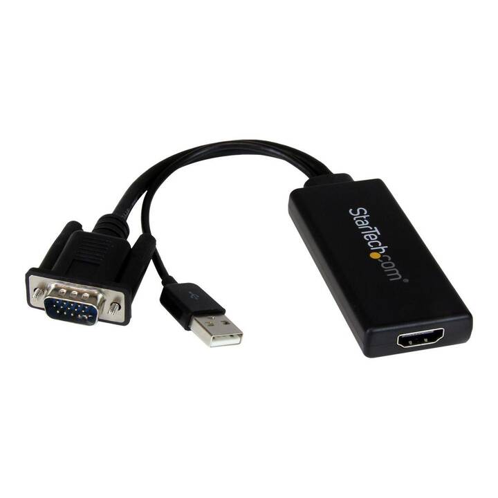Adaptateur Câble VGA Vers S-Vidéo Et 3 RCA - 20 Cm - Pour Sortie TV Sur Certaines Cartes Graphiques