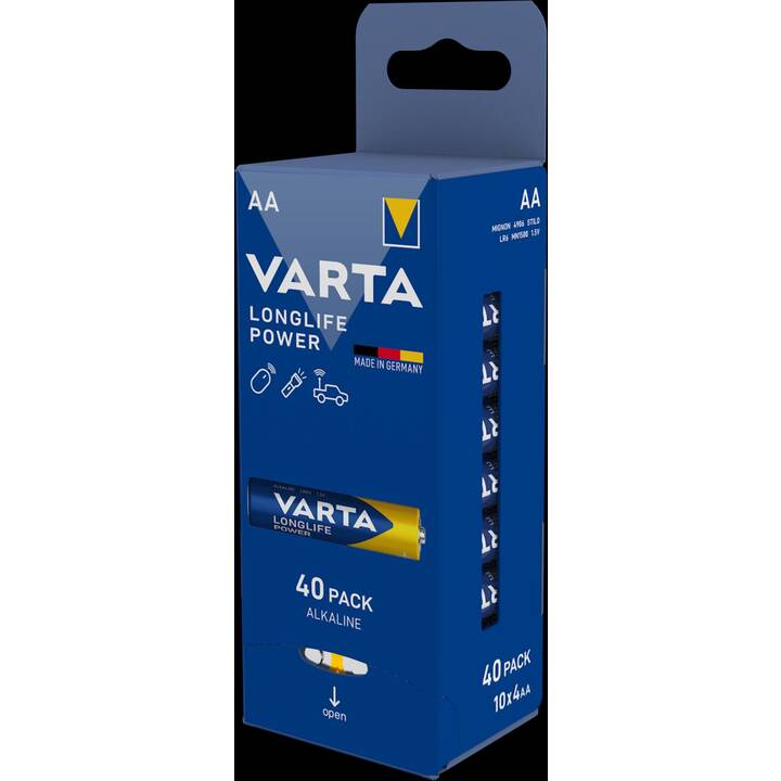 VARTA Longlife Power Batterie (AA / Mignon / LR6, 40 Stück)