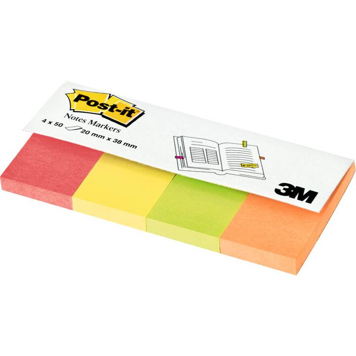 3M Notes autocollantes 670-4N (4 x 50 feuille, Multicolore)
