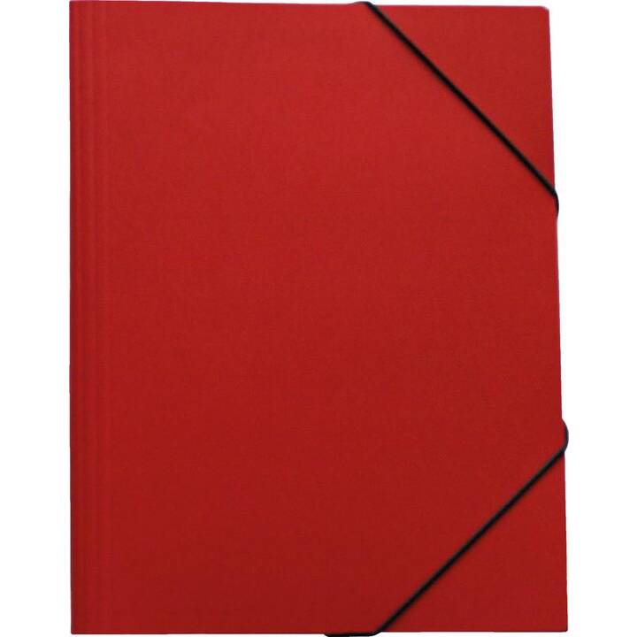 EROLA Gummizugmappe Pressspan (Rot, A4, 1 Stück)