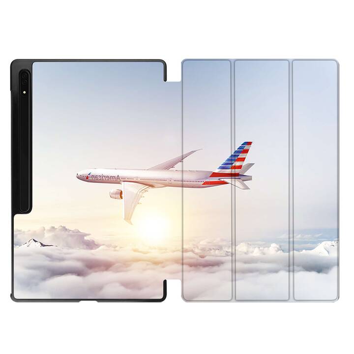 EG Hülle für Samsung Galaxy Tab S8 Ultra 14.6" (2022) - Bunt - Flugzeug