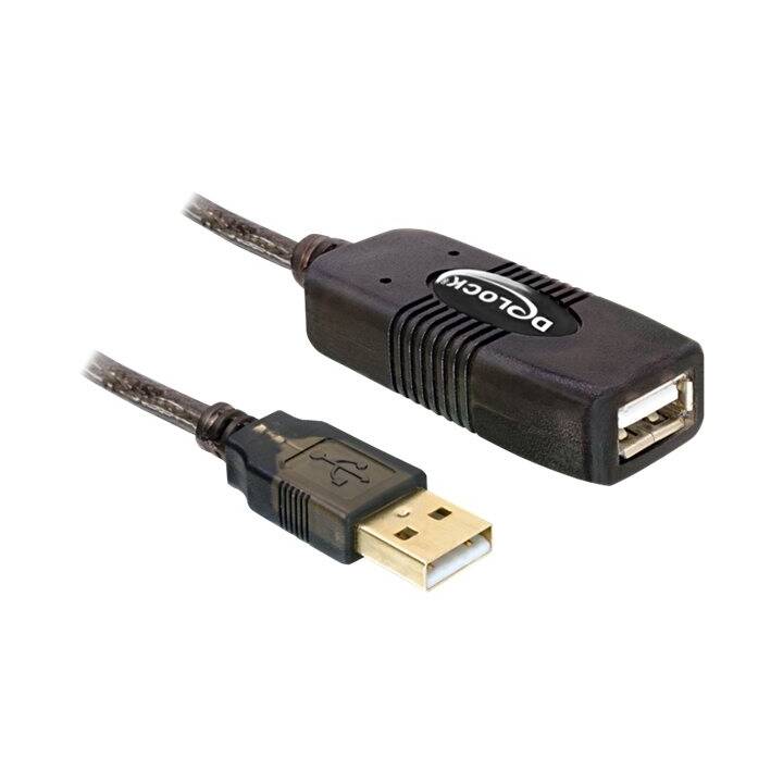 DELOCK USB-Kabel (USB 2.0 Typ-A, USB 2.0 Typ-A, 15 m)