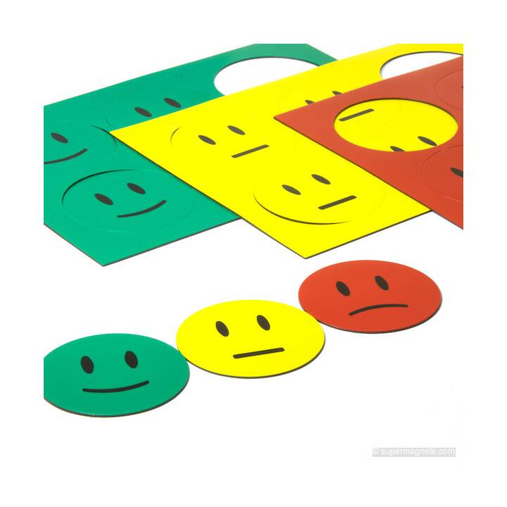 SUPERMAGNETE Smiley Magnet (18 Stück)