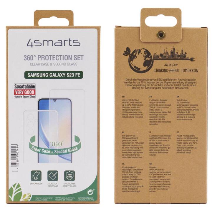 4SMARTS Set 360° Protection (Galaxy S23 FE, Transparente)