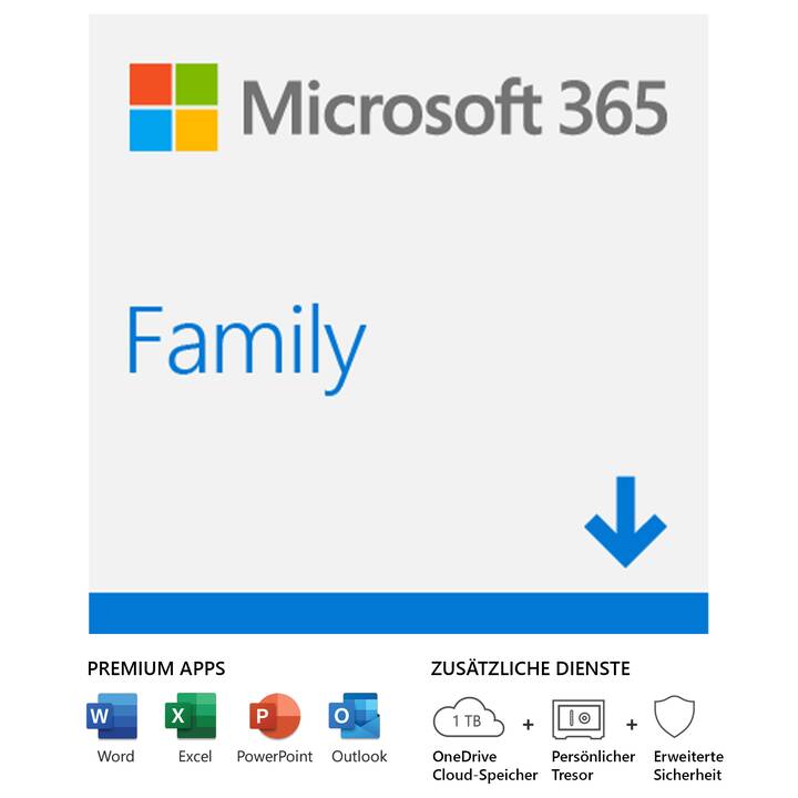 MICROSOFT 365 Family (Abbonamento, 6x, 1 anno, Tedesco)