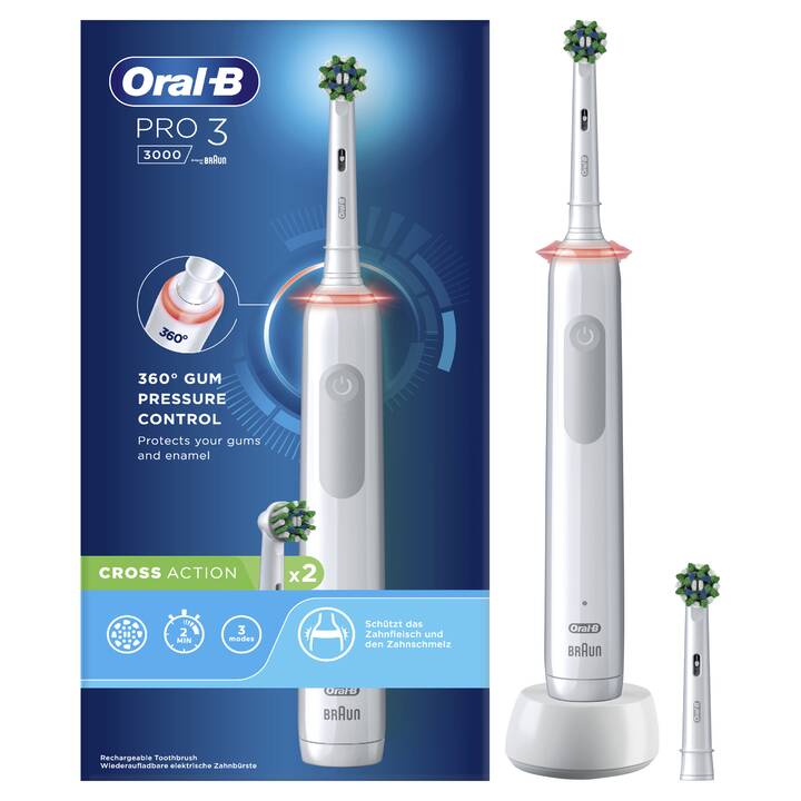 ORAL-B Pro 3 3000 Cross Action (Weiss)