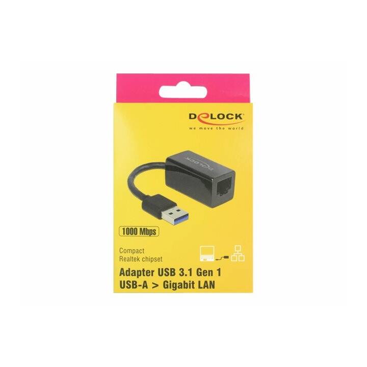 DELOCK 65903 Adapteur réseau (Prise USB 3.0 de type A, Fiche USB 3.0 de type A, 13.5 cm)