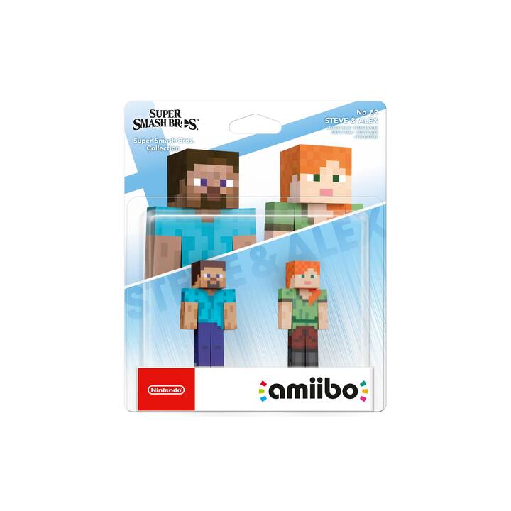 NINTENDO amiibo Steve & Alex - Super Smash Bros. Collection Figuren (Nintendo Switch, Mehrfarbig)