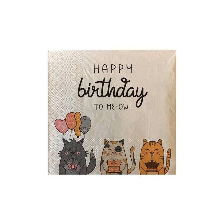 CHIC.MIC Tovagliolo di carta Happy birthday (330 mm x 330 mm, 20 pezzo)