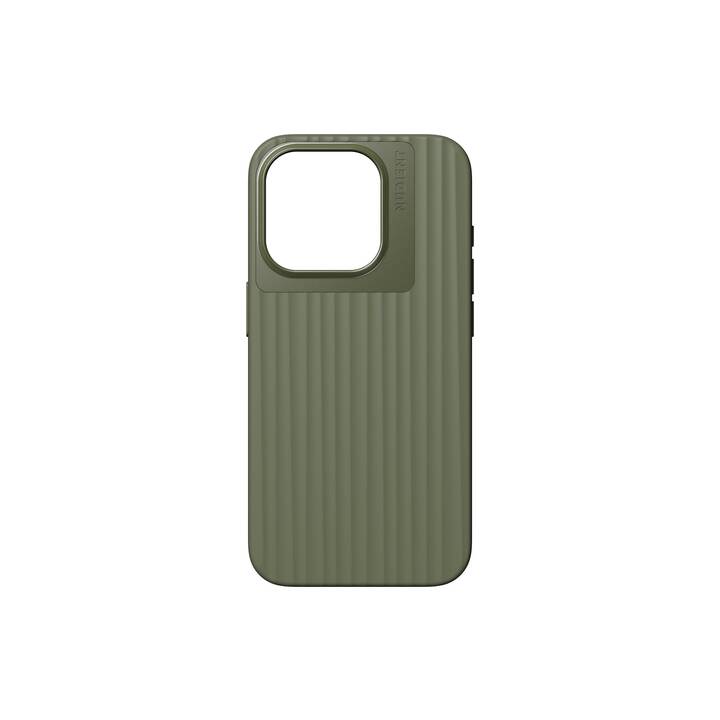 NUDIENT Backcover Bold (iPhone 15 Pro, Alluminio, Verde oliva, Verde)