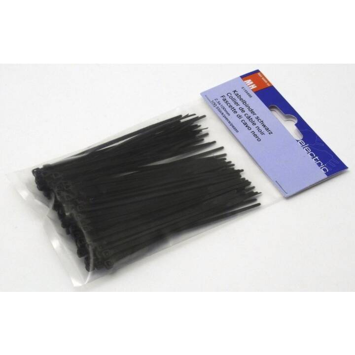 MAX HAURI Fascette ferma-cavo schwarz (10 cm, 100 pezzo)