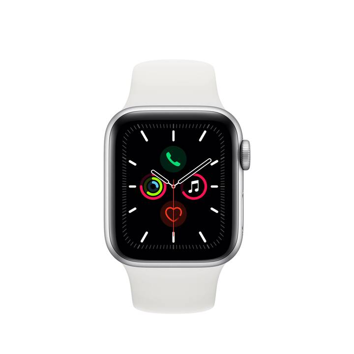 APPLE Watch Series 5 GPS Silver/White (34 mm, Alluminio, S/M)