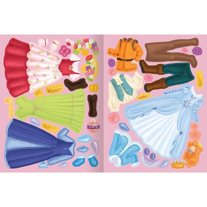 ARS EDITION Livres autocollants Erstes Stickern Anziehpuppen – Prinzessinnen und Prinzen (Princesse)