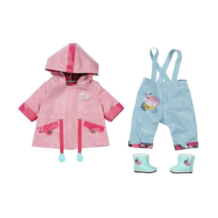 ZAPF CREATION Deluxe Regen Set di vestiti per bambole (Rosa, Blu)
