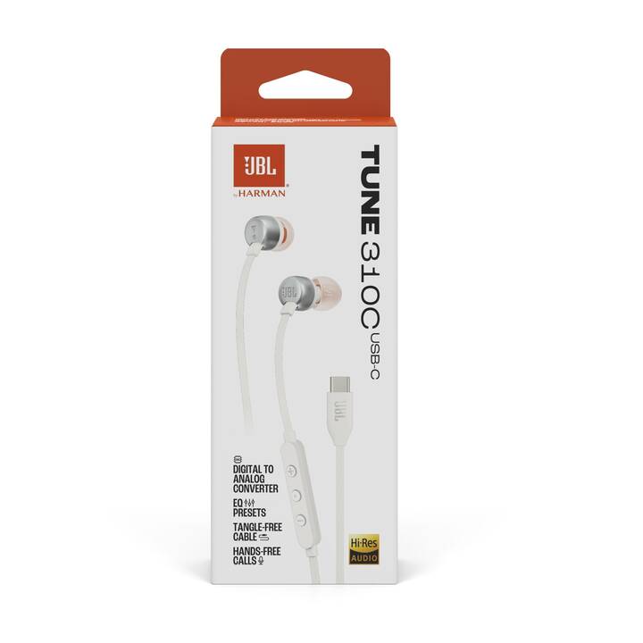 JBL BY HARMAN Tune 310C USB-C (Bianco)