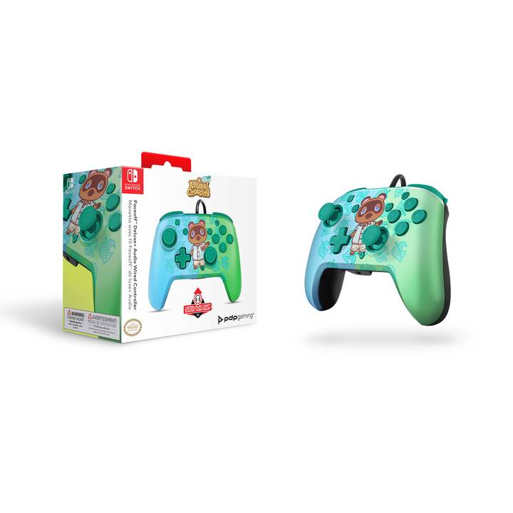 PDP Faceoff Deluxe + Audio Controller Animal Crossing Manette (Multicolore)