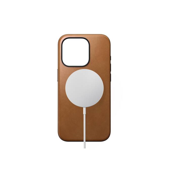 NOMAD GOODS Backcover Etui Modern (iPhone 15 Pro, Brun, Rouille brun)