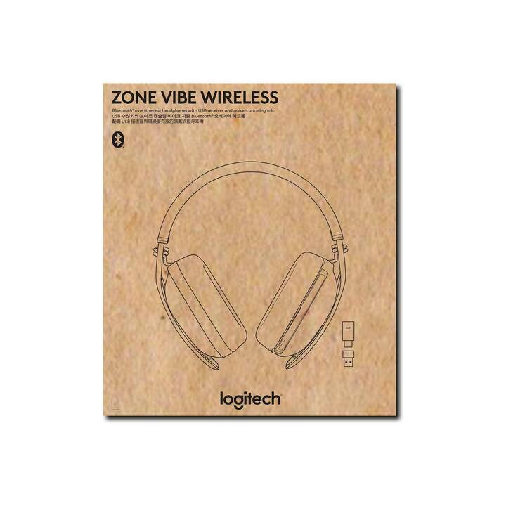 LOGITECH Casque micro de bureau Zone Vibe (Over-Ear, Sans fil, Noir)