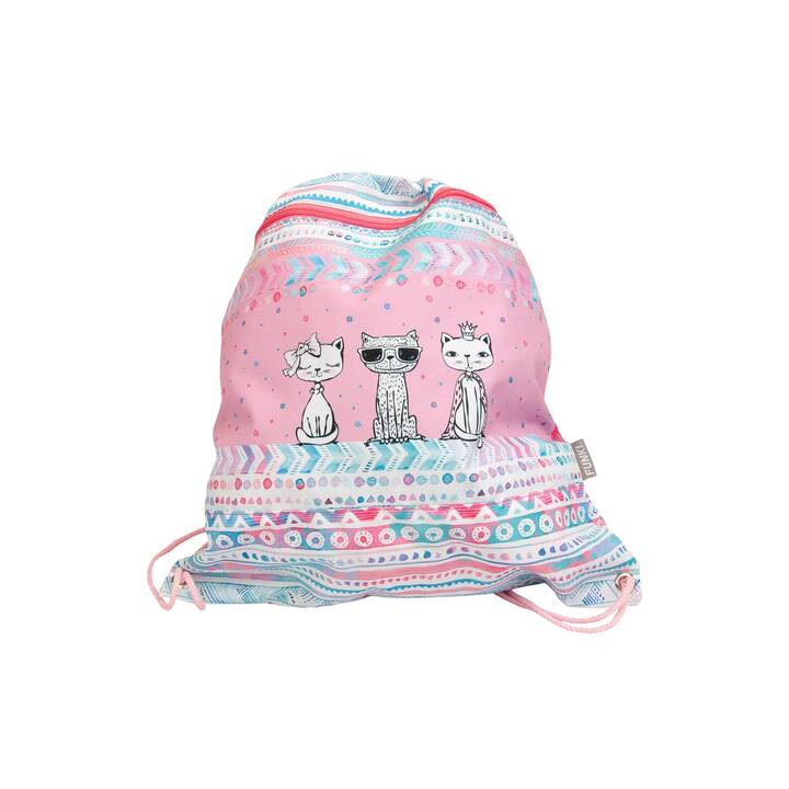 FUNKI Set di borse Joy-Bag Cool Cats (28 l, Turchese, Pink)