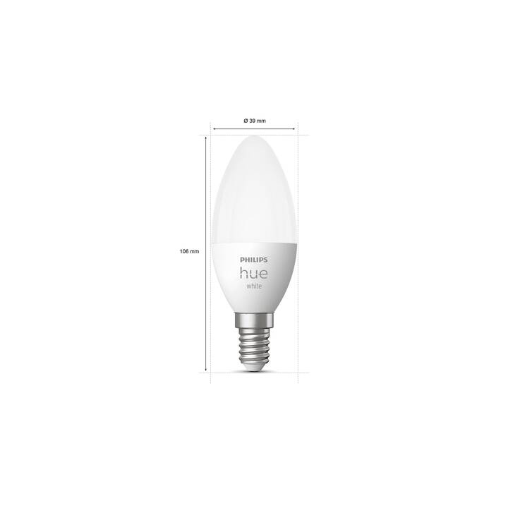 PHILIPS HUE LED Birne (E14, ZigBee, Bluetooth, 5.5 W)