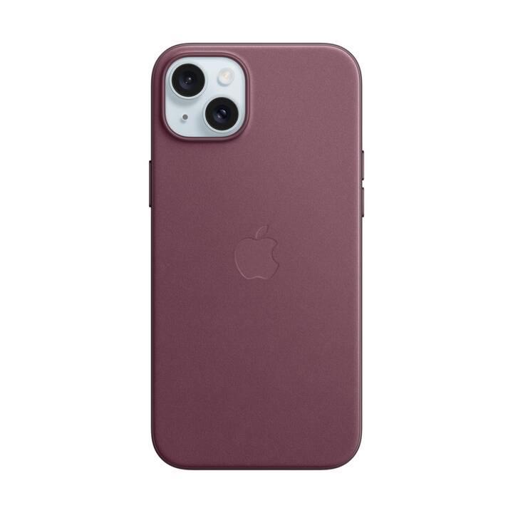 APPLE Backcover Fine Woven (iPhone 15 Plus, Brombeerrot)
