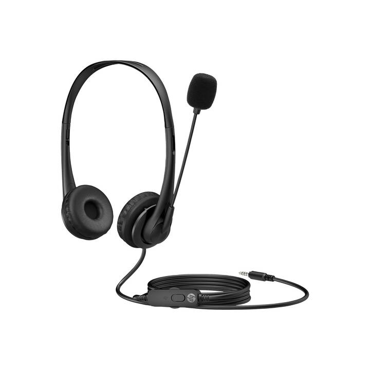 HP Office Headset G2 (On-Ear, Kabel, Schwarz)
