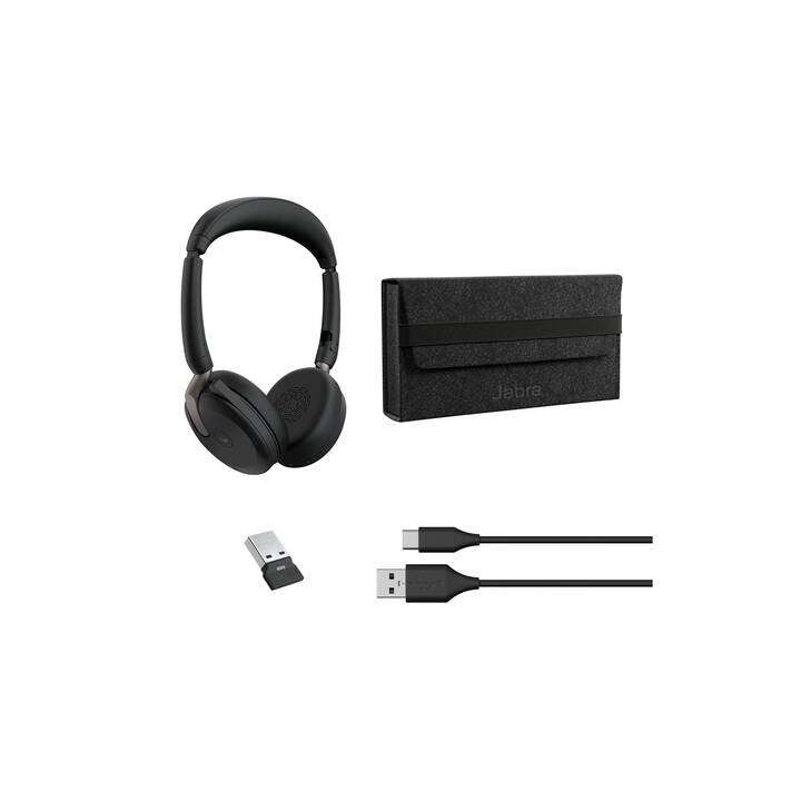 JABRA Office Headset Evolve2 65 Flex (On-Ear, Kabellos, Schwarz